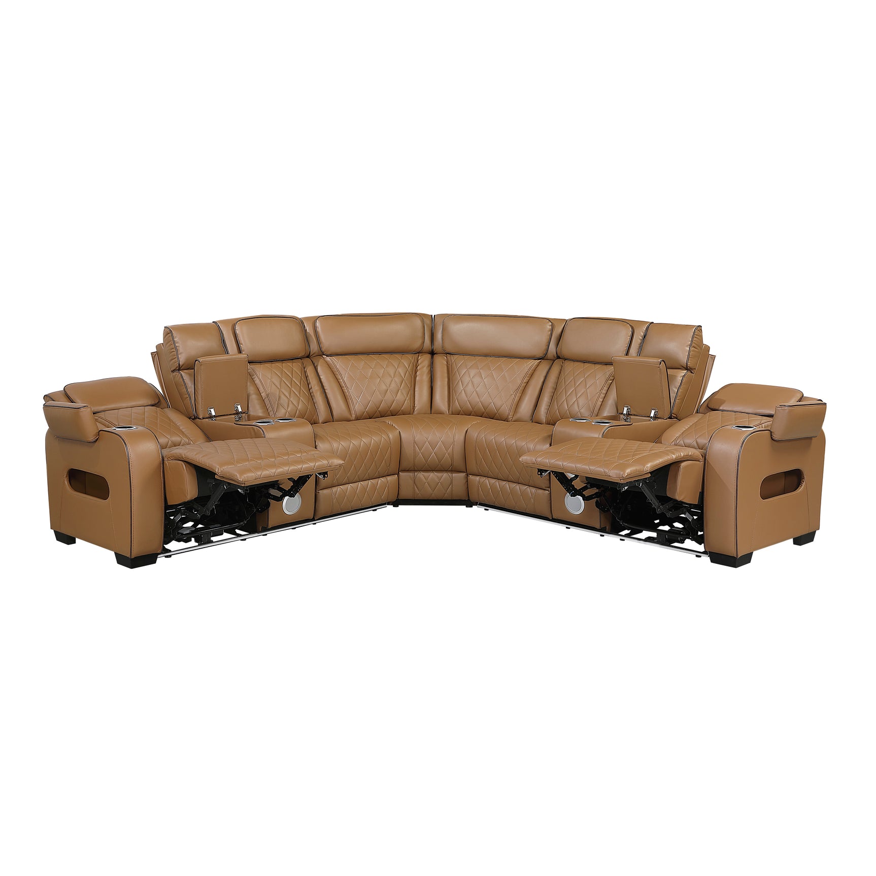 Fairway Brown 3-Pc Power Reclining Sectional - Ornate Home