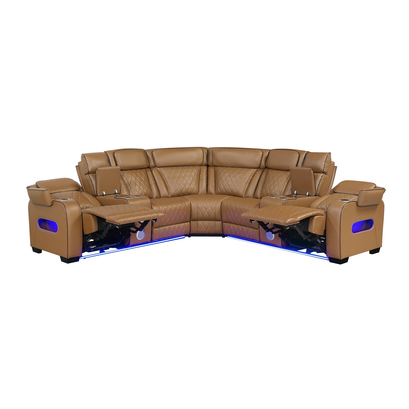 Fairway Brown 3-Pc Power Reclining Sectional - Ornate Home