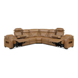 Fairway Brown 3-Piece Power Reclining Sectional - Ornate Home