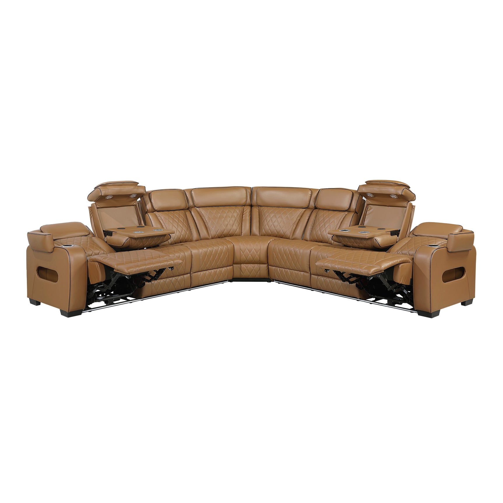 Fairway Brown 3-Piece Power Reclining Sectional - Ornate Home