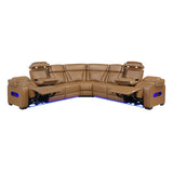 Fairway Brown 3-Piece Power Reclining Sectional - Ornate Home