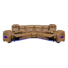 Fairway Brown 3-Piece Power Reclining Sectional - Ornate Home