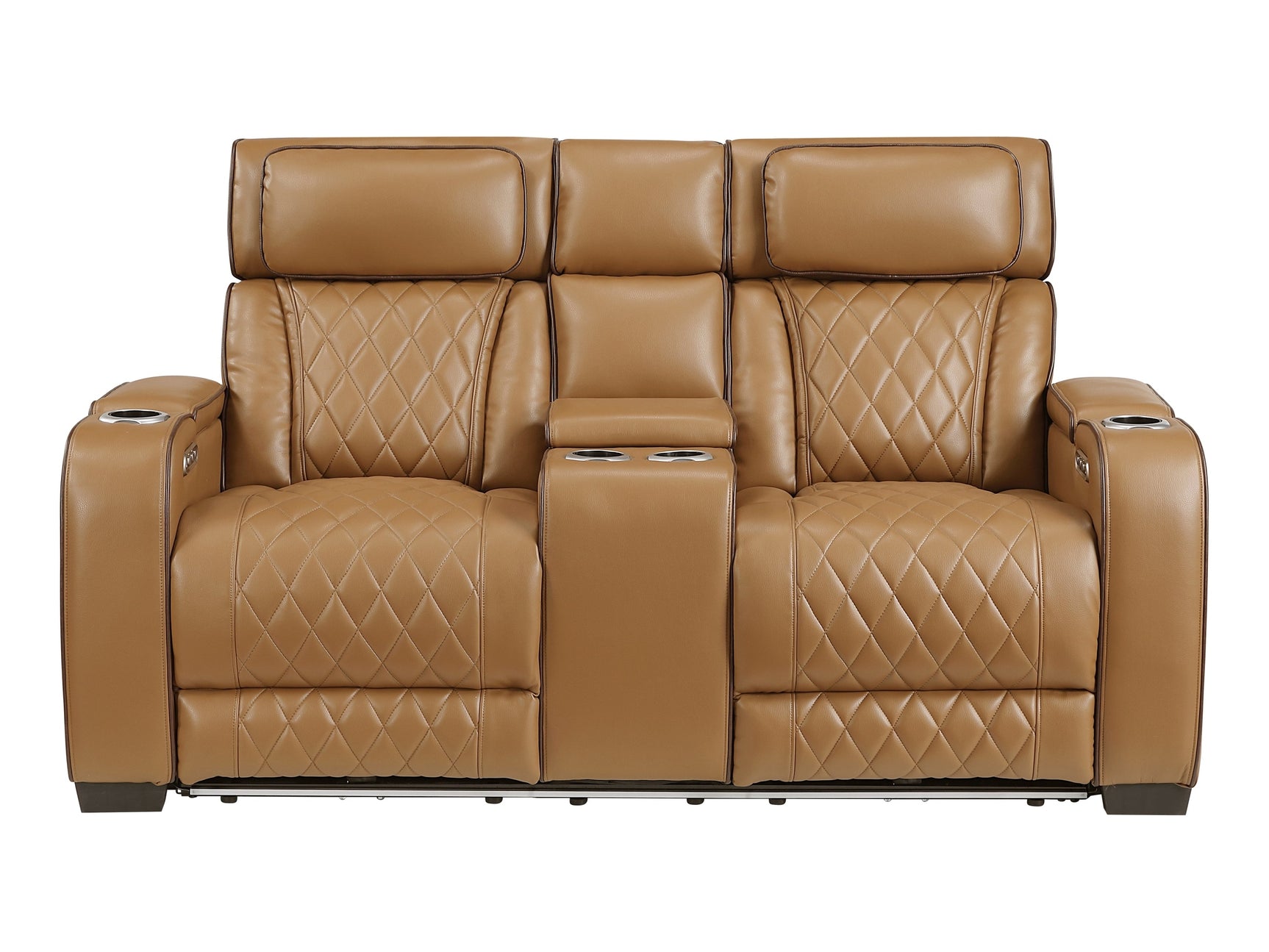 Fairway Brown Power Double Reclining Loveseat - Ornate Home