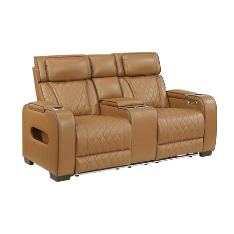 Fairway Brown Power Double Reclining Loveseat - Ornate Home