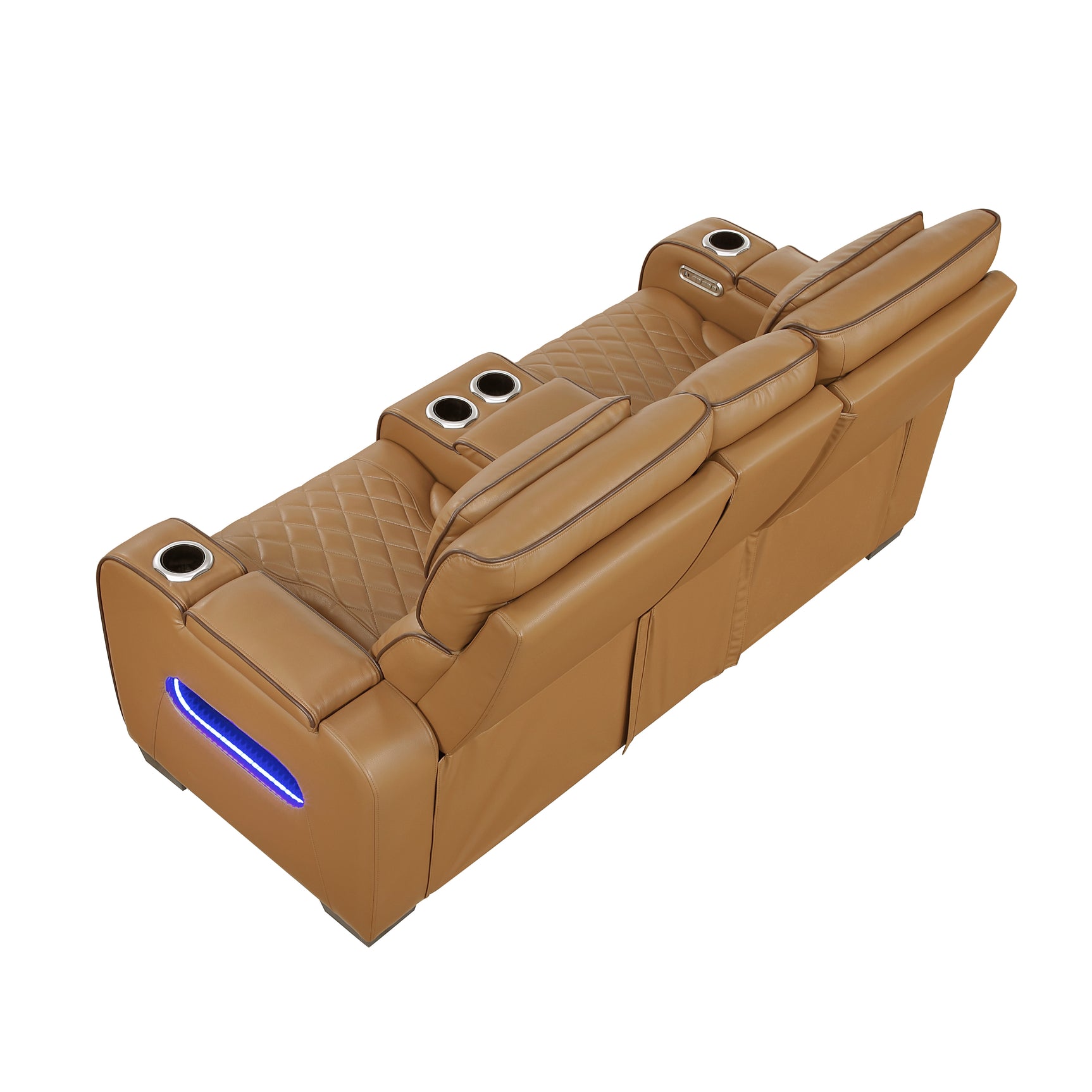 Fairway Brown Power Double Reclining Loveseat - Ornate Home