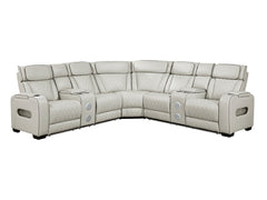 Fairway Taupe 3-Pc Power Reclining Sectional - Ornate Home