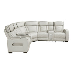 Fairway Taupe 3-Pc Power Reclining Sectional - Ornate Home