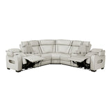 Fairway Taupe 3-Pc Power Reclining Sectional - Ornate Home