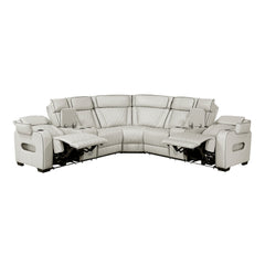 Fairway Taupe 3-Pc Power Reclining Sectional - Ornate Home