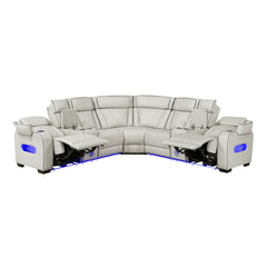 Fairway Taupe 3-Pc Power Reclining Sectional - Ornate Home