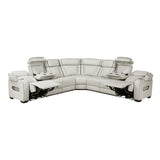 Fairway Taupe 3-Piece Power Reclining Sectional - Ornate Home