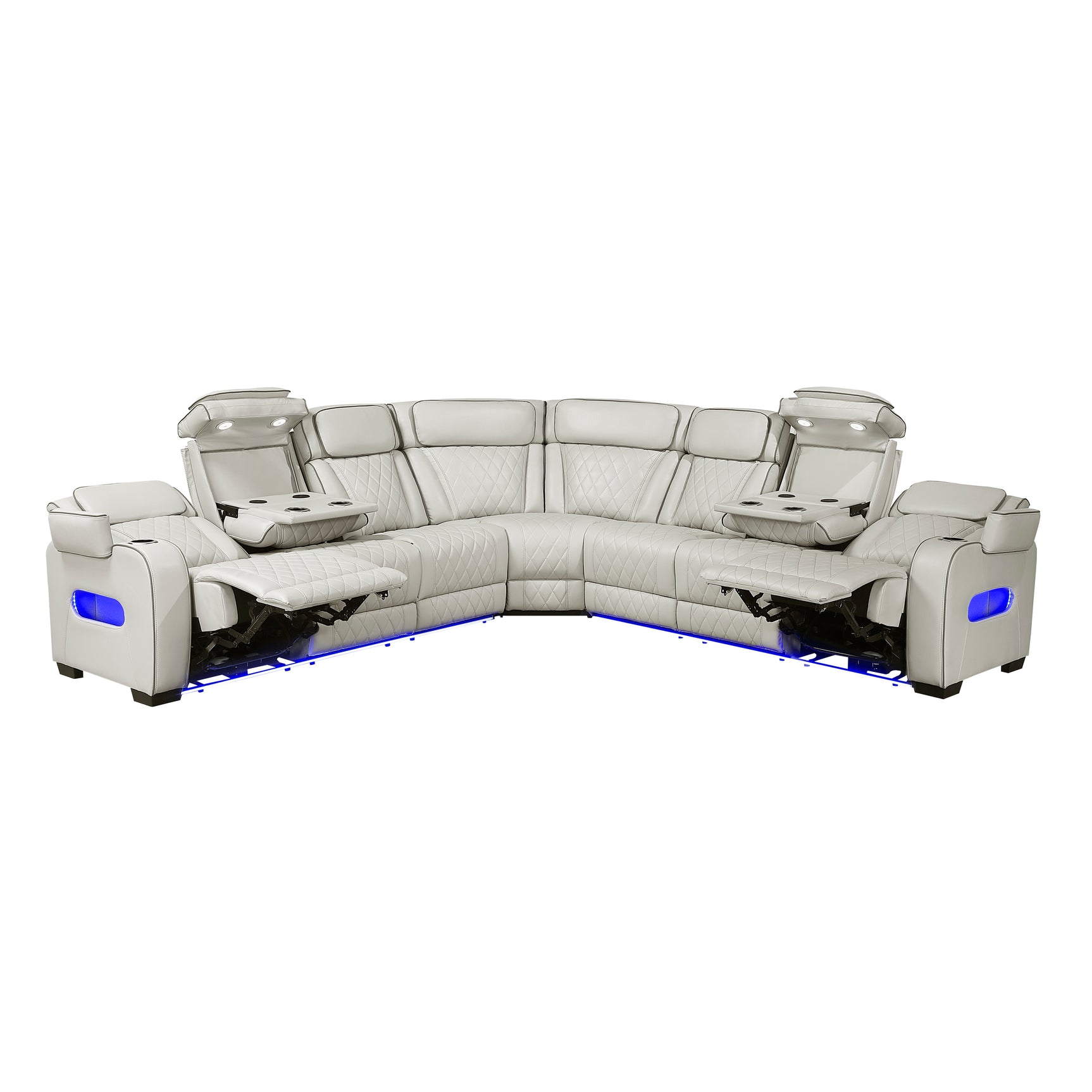 Fairway Taupe 3-Piece Power Reclining Sectional - Ornate Home