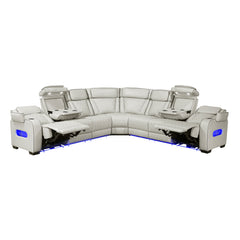 Fairway Taupe 3-Piece Power Reclining Sectional - Ornate Home