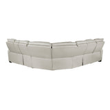 Fairway Taupe 3-Piece Power Reclining Sectional w/ Console - Ornate Home