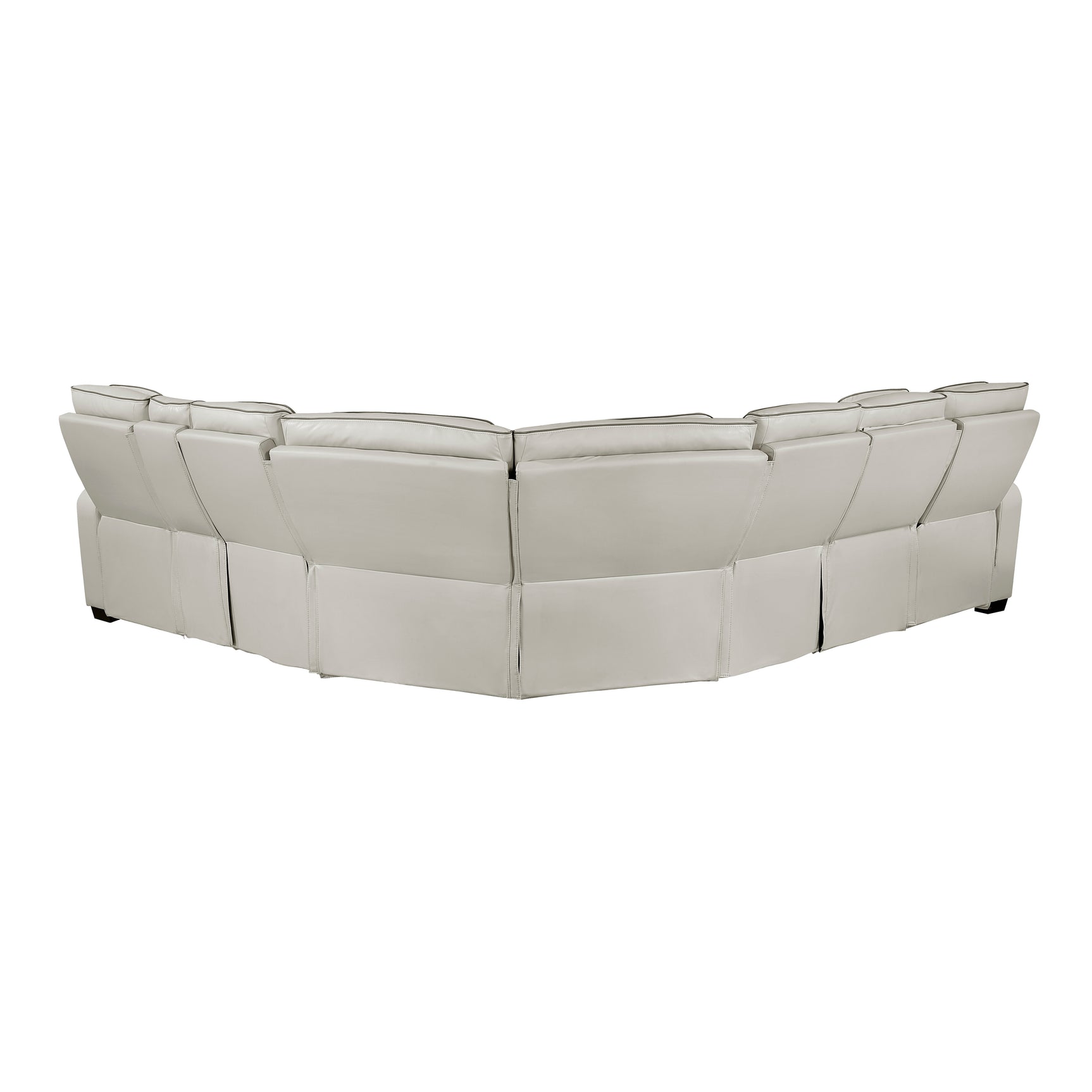 Fairway Taupe 3-Piece Power Reclining Sectional w/ Console - Ornate Home