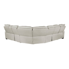 Fairway Taupe 3-Piece Power Reclining Sectional w/ Console - Ornate Home