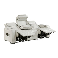 Fairway Taupe Power Double Reclining Sofa - Ornate Home
