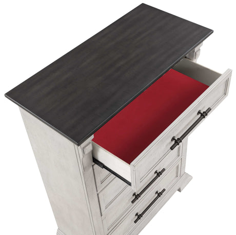 Faith Antique White Chest - Ornate Home