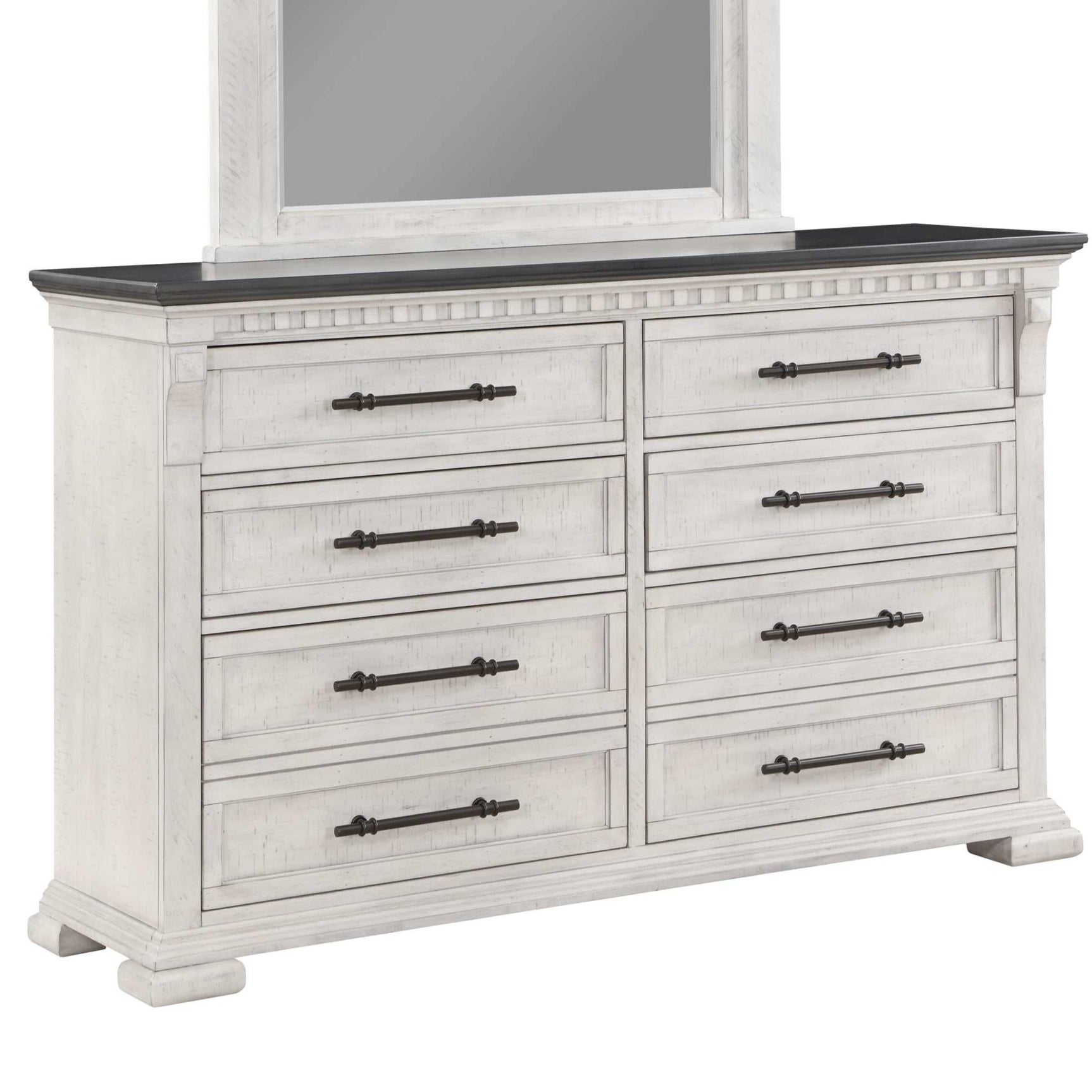 Faith Antique White Dresser - Ornate Home
