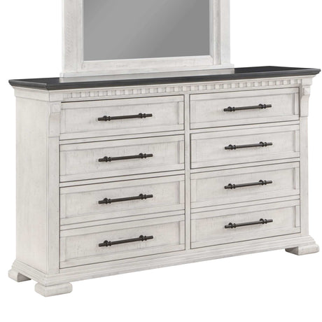 Faith Antique White Dresser - Ornate Home