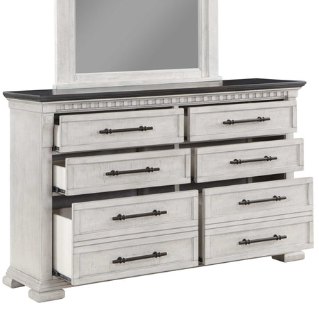 Faith Antique White Dresser - Ornate Home