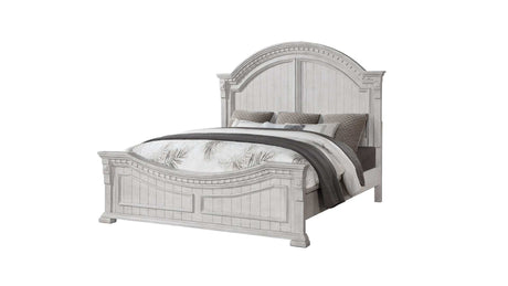 Faith Antique White King Bedroom Set / 4pc - Ornate Home