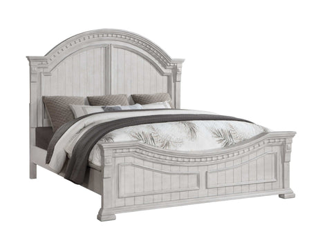 Faith Antique White King Bedroom Set / 5pc - Ornate Home