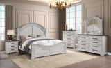 Faith Antique White Queen Bed - Ornate Home