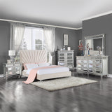 Faiz Beige Velvet Bed - Ornate Home