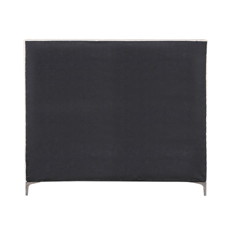 Faiz Beige Velvet Bed - Ornate Home