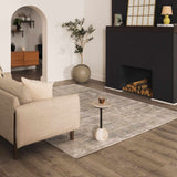 Fallin Gray Abstract Striped Luxe Rug - Ornate Home