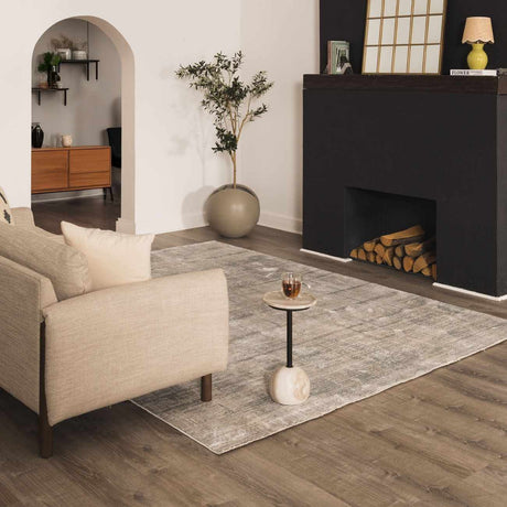 Fallin Gray Abstract Striped Luxe Rug - Ornate Home