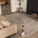 Fallin Gray Thick Luxe Abstract Striped Rug - Ornate Home