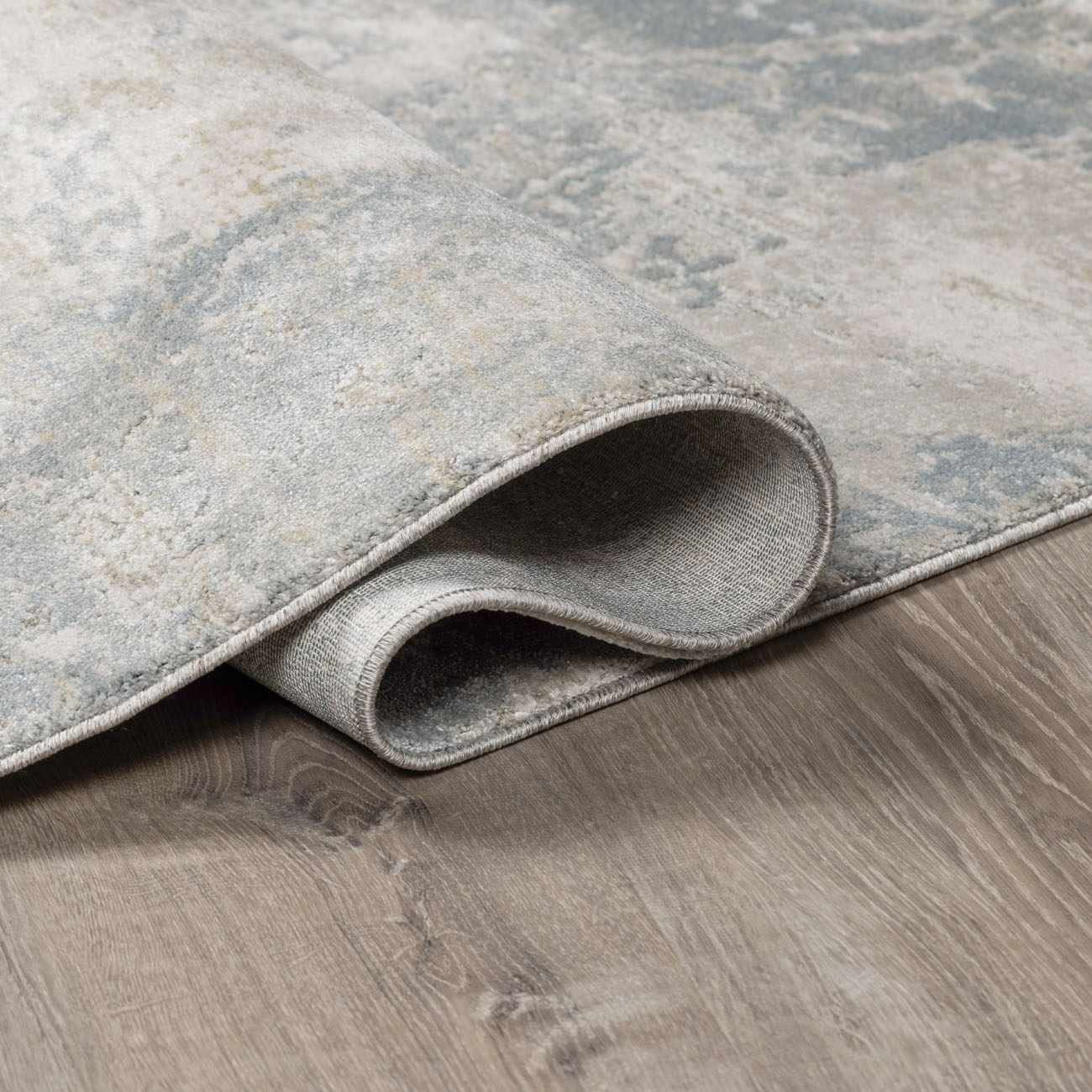 Fallin Gray Thick Luxe Abstract Striped Rug - Ornate Home