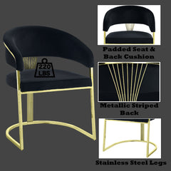 Fallon Black Side Chair - Ornate Home