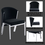 Fallon Black Side Chair (Set of 2) - Ornate Home