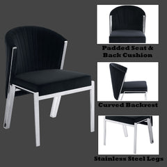 Fallon Black Side Chair (Set of 2) - Ornate Home