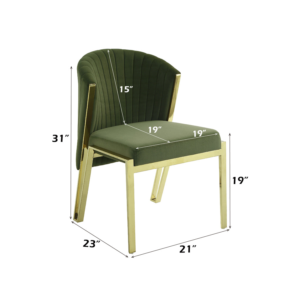 Fallon Green Side Chair (Set of 2) - Ornate Home