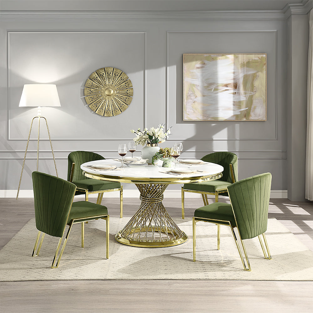 Fallon Green Side Chair (Set of 2) - Ornate Home
