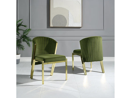 Fallon Green Side Chair (Set of 2) - Ornate Home