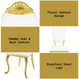 Fallon White & Mirrored Gold Finish Side Chair (Set of 2) - Ornate Home