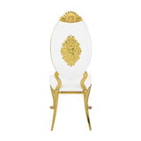 Fallon White & Mirrored Gold Finish Side Chair (Set of 2) - Ornate Home