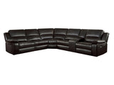 Falun Brown 6-Piece Modular Power Reclining Sectional - Ornate Home