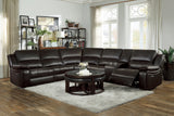 Falun Brown 6-Piece Modular Power Reclining Sectional - Ornate Home
