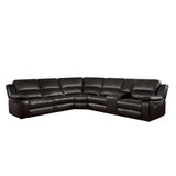 Falun Brown 6-Piece Modular Power Reclining Sectional - Ornate Home