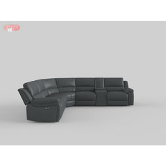 Falun Brown 6-Piece Modular Power Reclining Sectional - Ornate Home