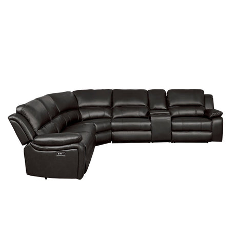 Falun Brown 6-Piece Modular Power Reclining Sectional - Ornate Home