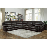 Falun Brown 6-Piece Modular Power Reclining Sectional - Ornate Home