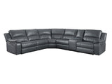 Falun Gray 6-Piece Modular Power Reclining Sectional - Ornate Home
