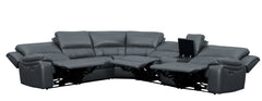 Falun Gray 6-Piece Modular Power Reclining Sectional - Ornate Home
